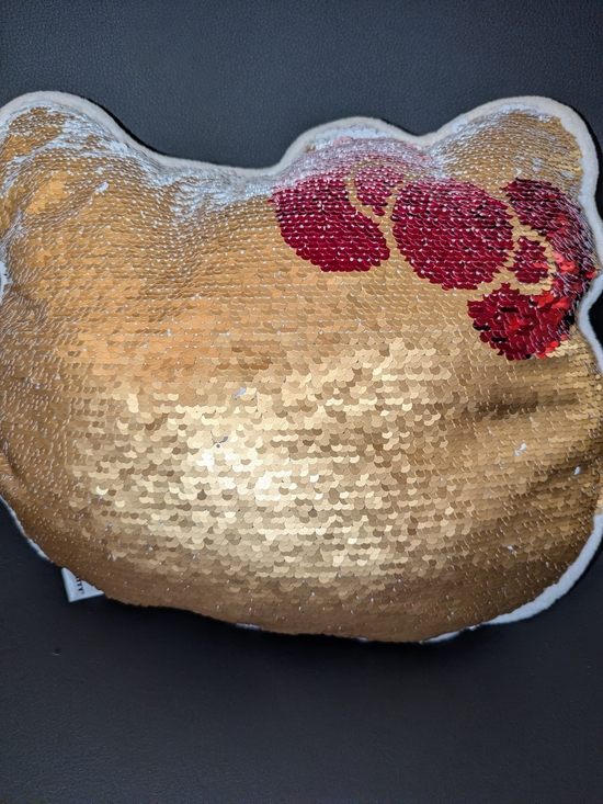 Hello Kitty Other - Hello Kitty Sequin Accent Pillow - Gold and Red Detail